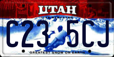 UT license plate C235CJ