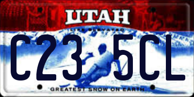 UT license plate C235CL