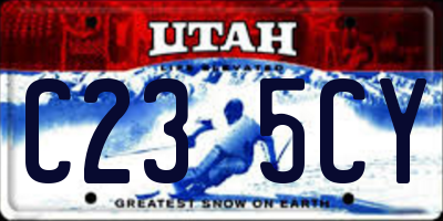 UT license plate C235CY