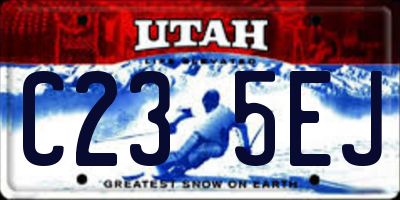 UT license plate C235EJ
