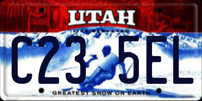 UT license plate C235EL