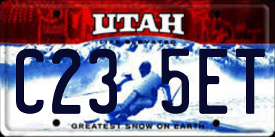 UT license plate C235ET