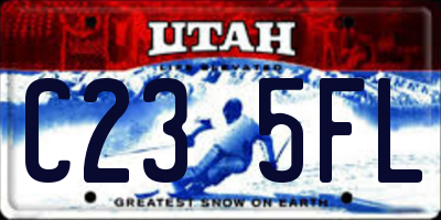 UT license plate C235FL