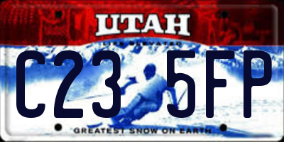 UT license plate C235FP