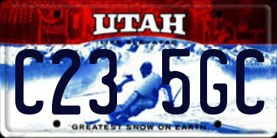 UT license plate C235GC