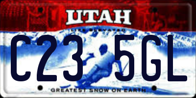 UT license plate C235GL