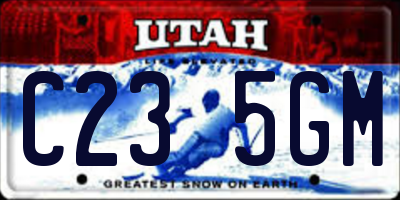 UT license plate C235GM