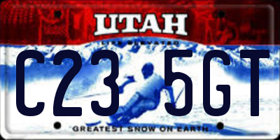 UT license plate C235GT