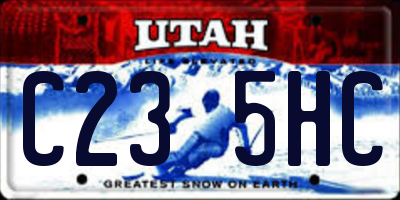 UT license plate C235HC