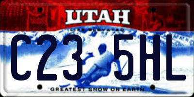 UT license plate C235HL