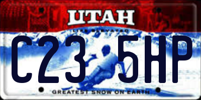 UT license plate C235HP