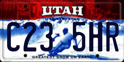UT license plate C235HR