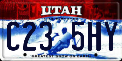 UT license plate C235HY