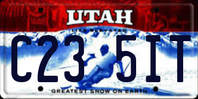 UT license plate C235IT