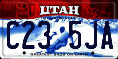 UT license plate C235JA