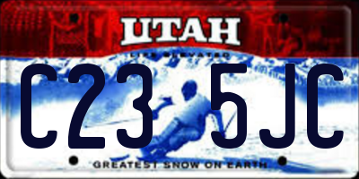 UT license plate C235JC