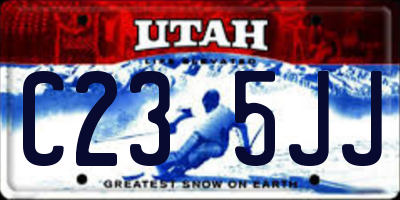 UT license plate C235JJ