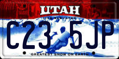 UT license plate C235JP