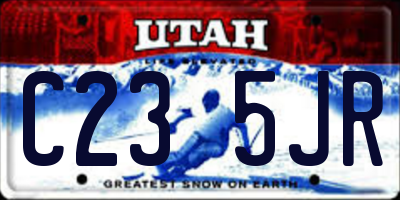 UT license plate C235JR