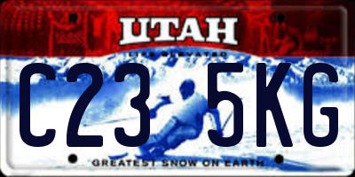 UT license plate C235KG
