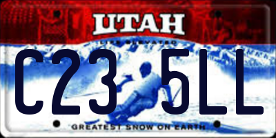 UT license plate C235LL