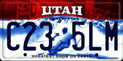 UT license plate C235LM