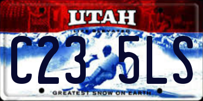 UT license plate C235LS