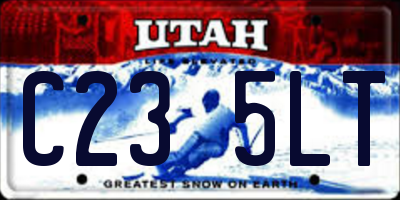 UT license plate C235LT