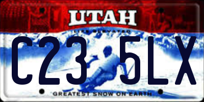 UT license plate C235LX