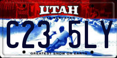 UT license plate C235LY