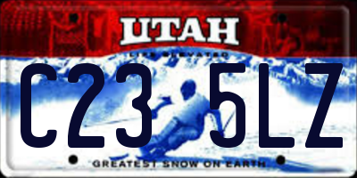UT license plate C235LZ