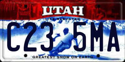 UT license plate C235MA