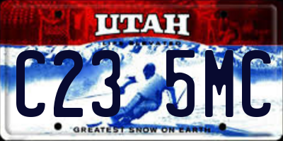 UT license plate C235MC