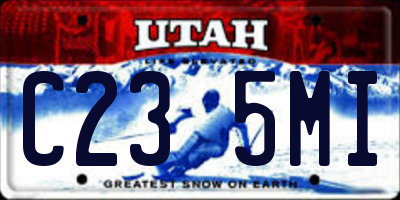 UT license plate C235MI