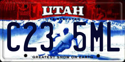 UT license plate C235ML