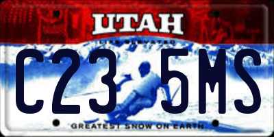 UT license plate C235MS