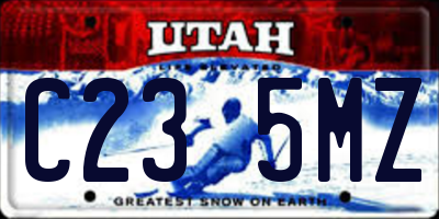 UT license plate C235MZ