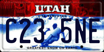 UT license plate C235NE