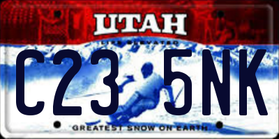 UT license plate C235NK
