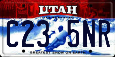 UT license plate C235NR