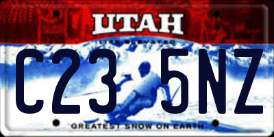 UT license plate C235NZ