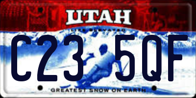UT license plate C235QF
