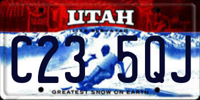 UT license plate C235QJ