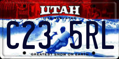 UT license plate C235RL