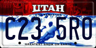 UT license plate C235RO