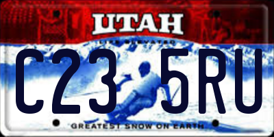 UT license plate C235RU