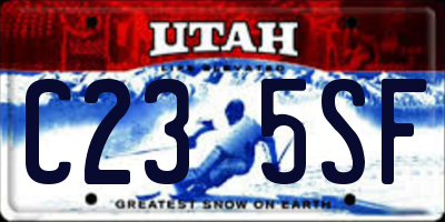 UT license plate C235SF