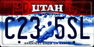 UT license plate C235SL
