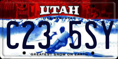 UT license plate C235SY