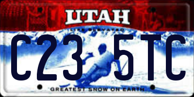 UT license plate C235TC